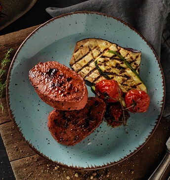 Vegeane Medallions mit Grillgemüse